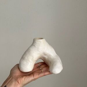 White Ceramic Abstract Sculpture